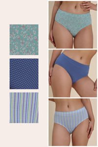 Zivame Medium Rise Full Coverage Hipster Panty (Pack of 3) - Multicolor — thumbnail 2